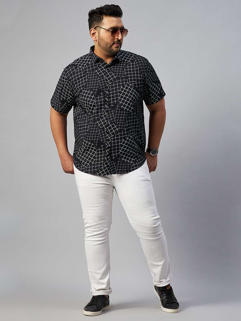 mens geometric casual shirt - 18591306 -  Standard Image - 5