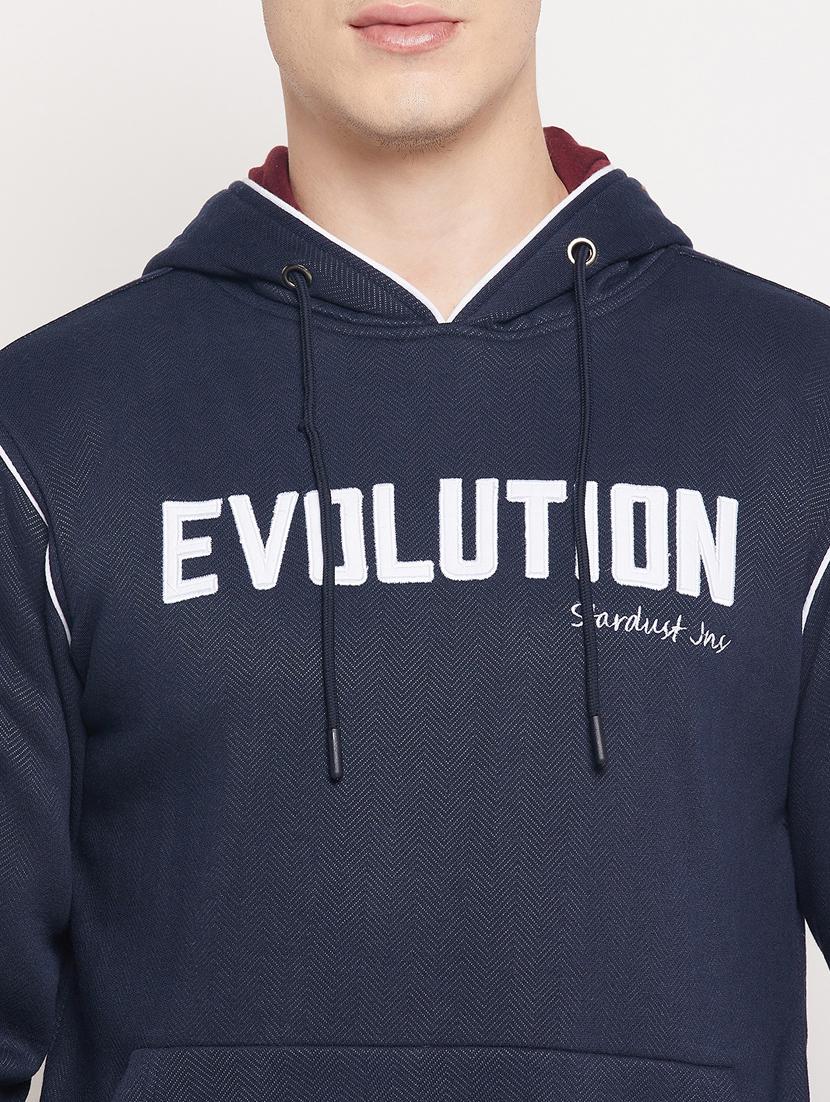 hooded chest print sweatshirt - 18591532 - Standard Image - 5