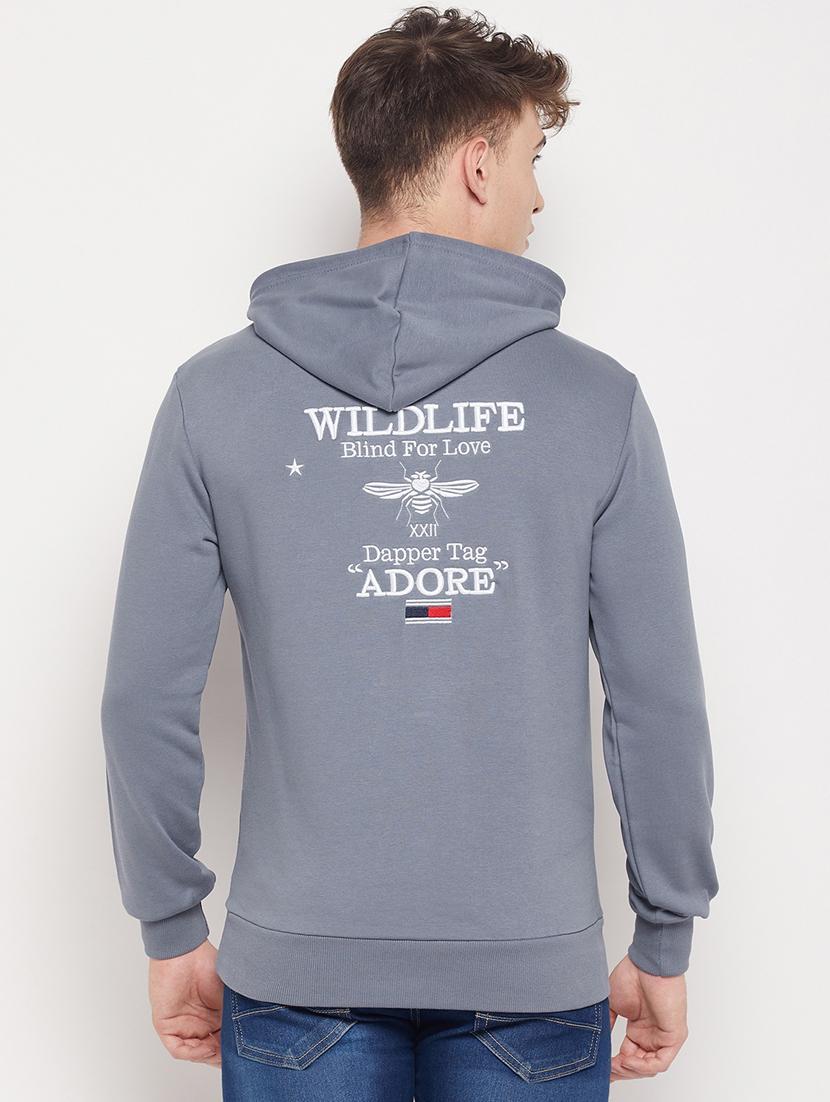 hooded chest print sweatshirt - 18591539 - Standard Image - 3