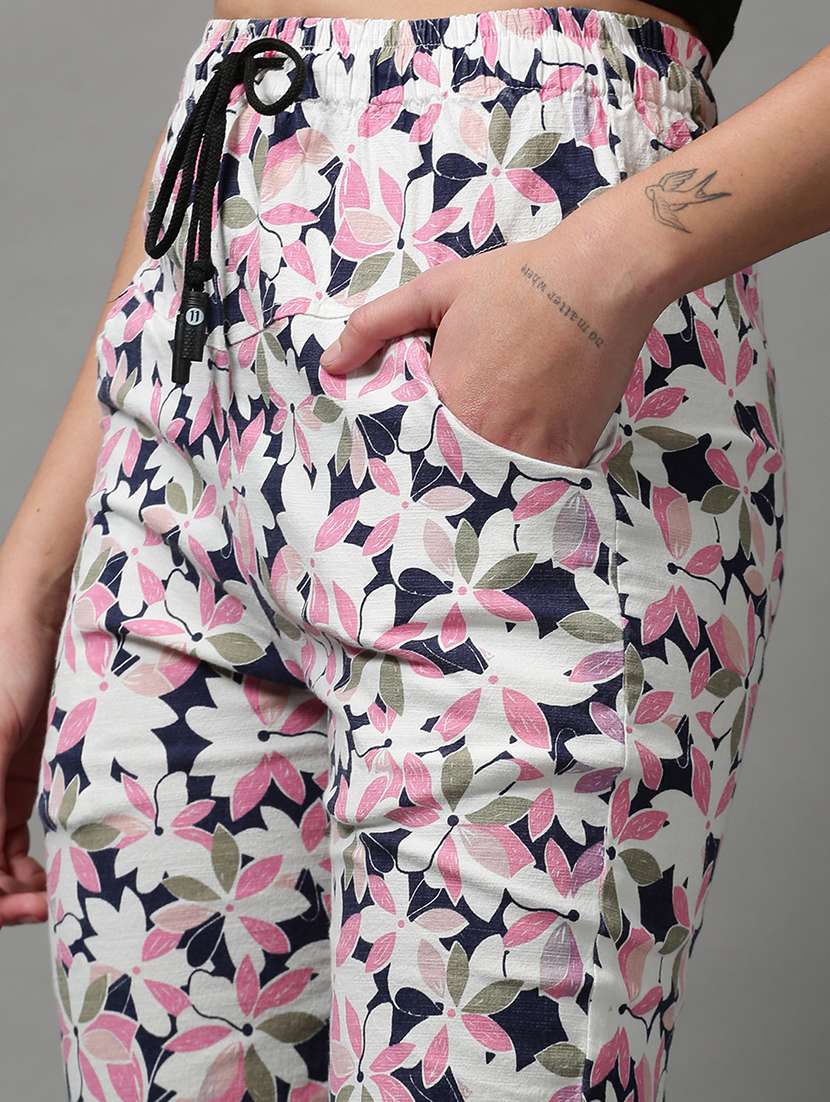 drawstring waist printed trouser - 18591547 -  Standard Image - 5