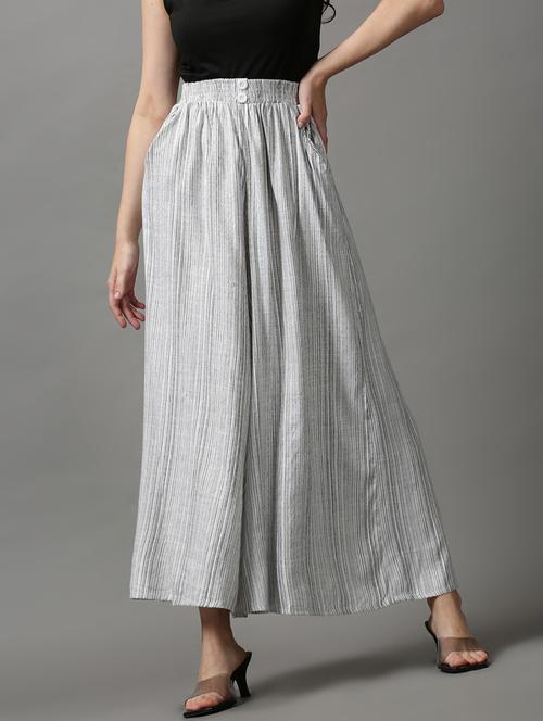 high rise striped wide leg trouser  - 18591558 -  Standard Image - 0