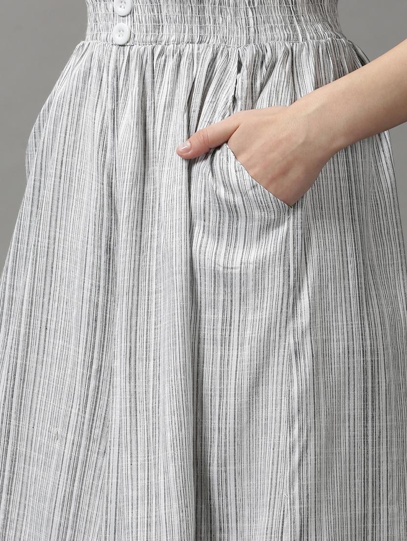 high rise striped wide leg trouser - 18591558 - Standard Image - 5