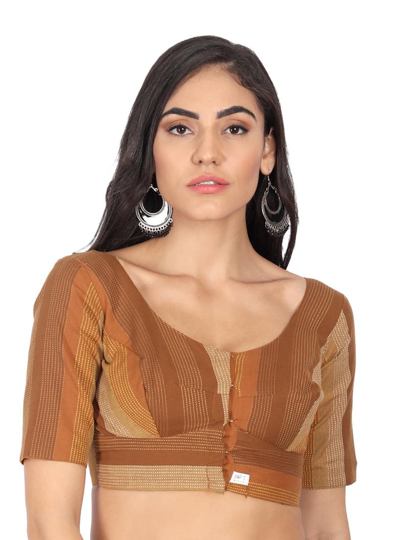 self design brocade blouse - 18592077 -  Zoom Image - 0