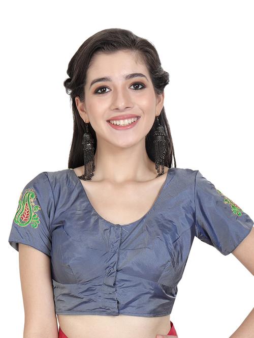 self design embroidered blouse - 18592154 - Standard Image - 0