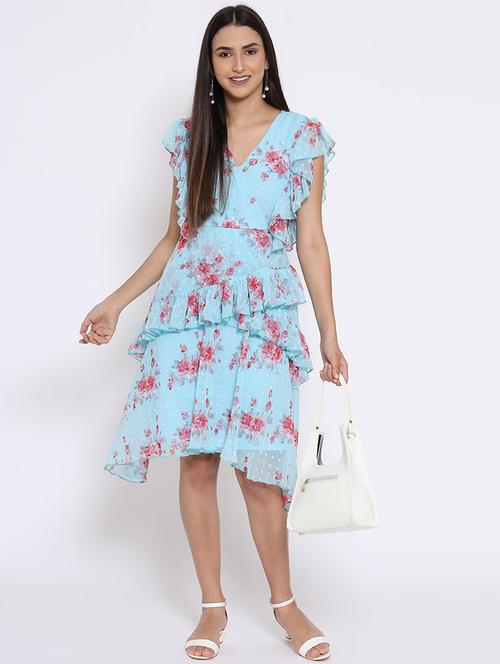 women's tiered dress floral dress - 18592723 - Standard Image - 0