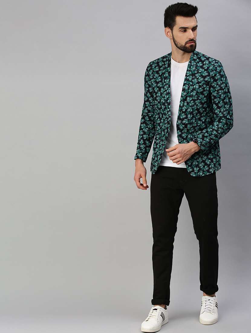printed single breasted casual blazer - 18593124 -  Standard Image - 3