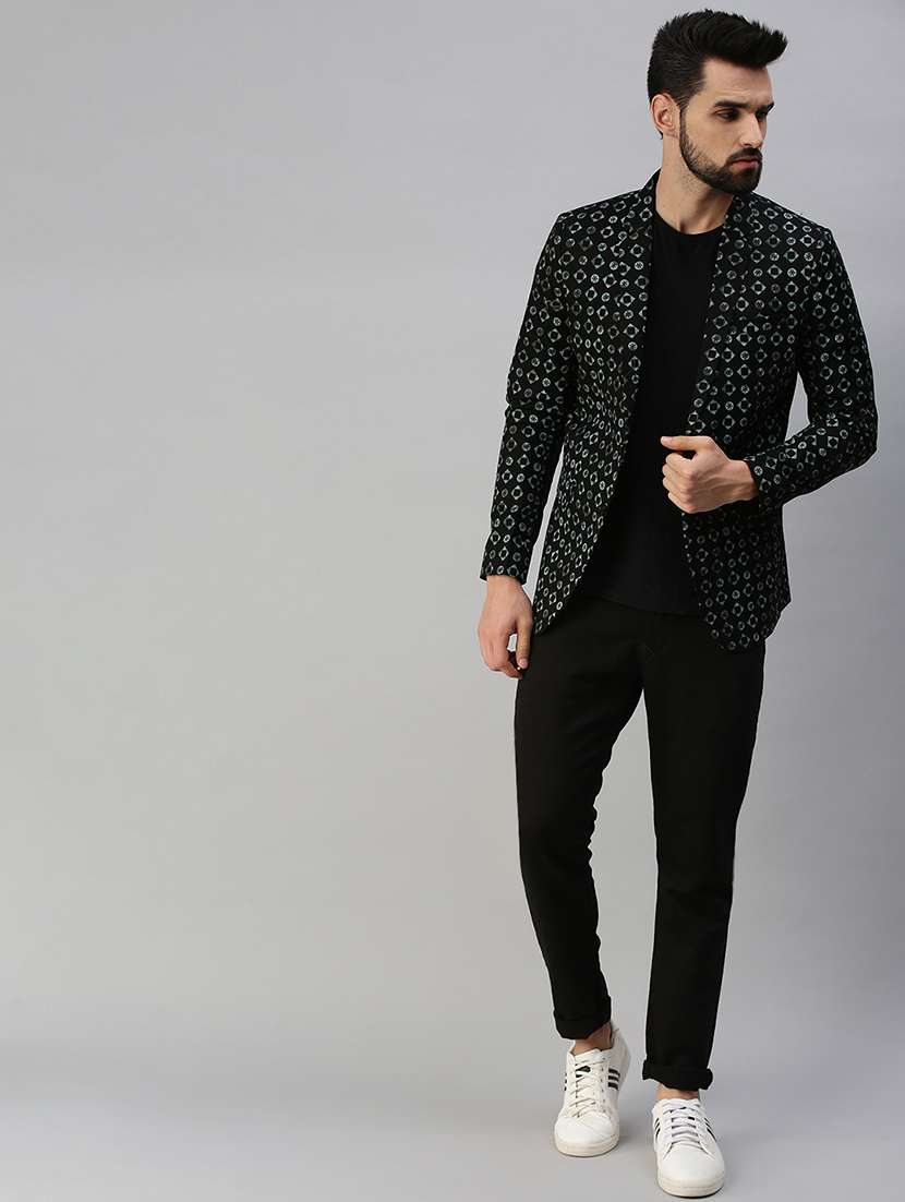 printed single breasted casual blazer - 18593129 -  Standard Image - 3