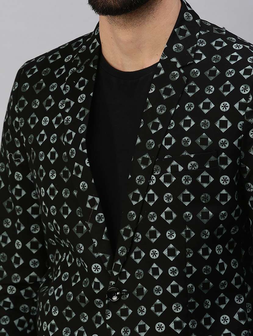 printed single breasted casual blazer - 18593129 -  Standard Image - 5
