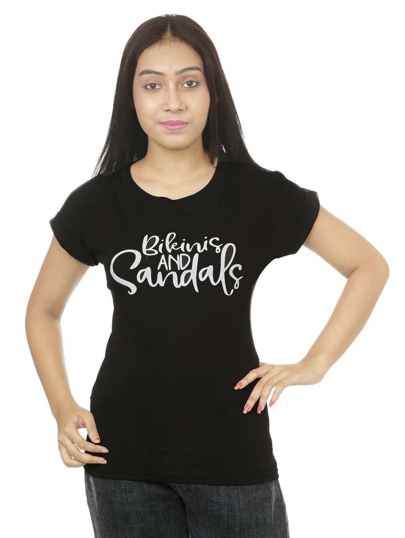 round neck graphic regular top