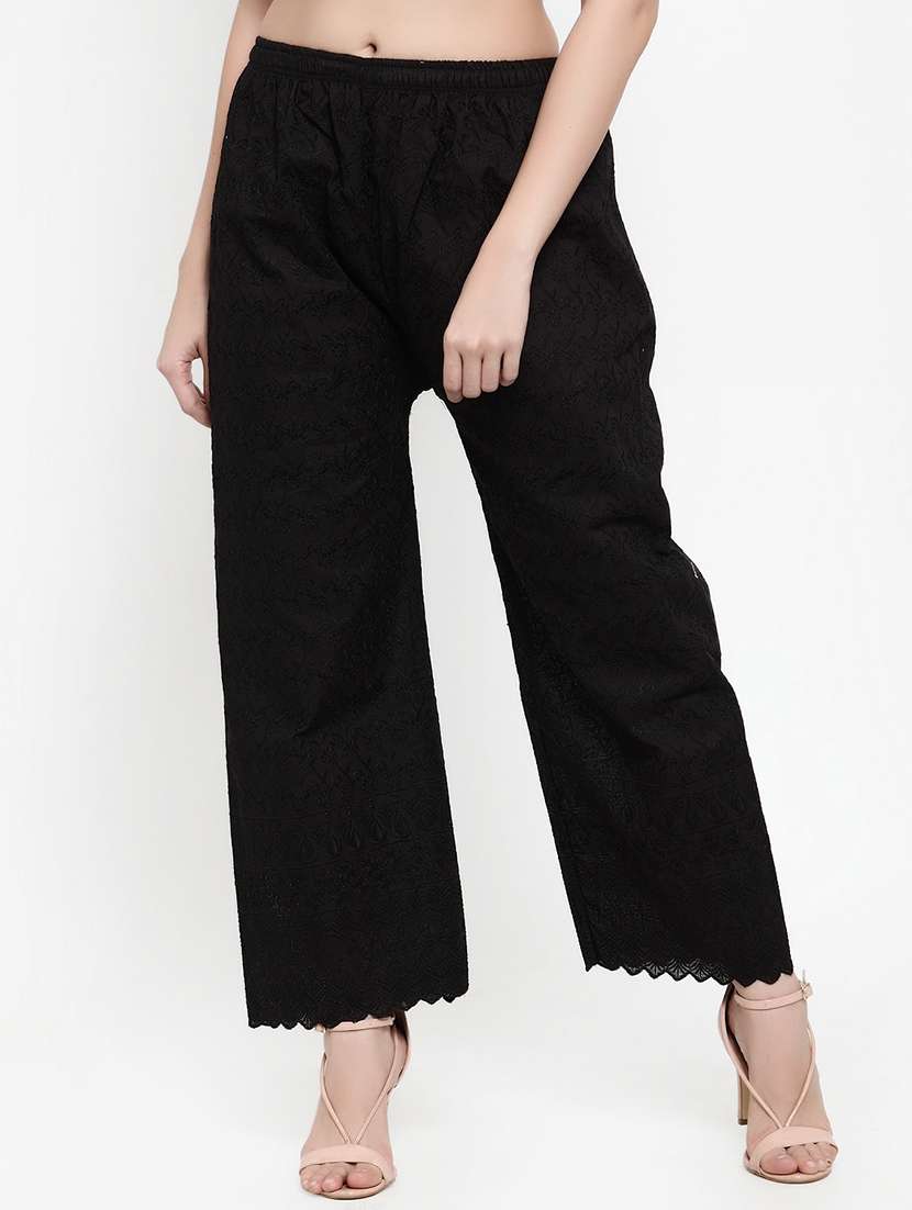 pack of 2 solids ankle length palazzos - 18595332 - Standard Image - 3