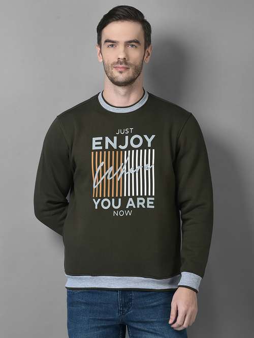 mens front print sweatshirt - 18601502 - Standard Image - 0