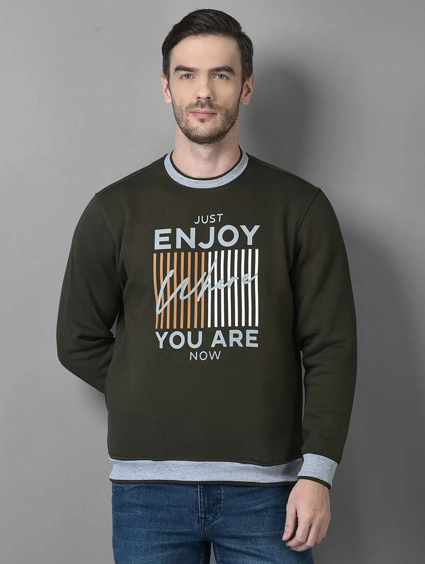mens front print sweatshirt - 18601502 - Zoom Image - 0