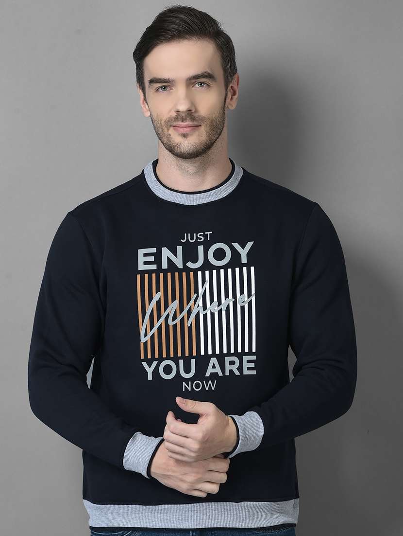 mens front print sweatshirt