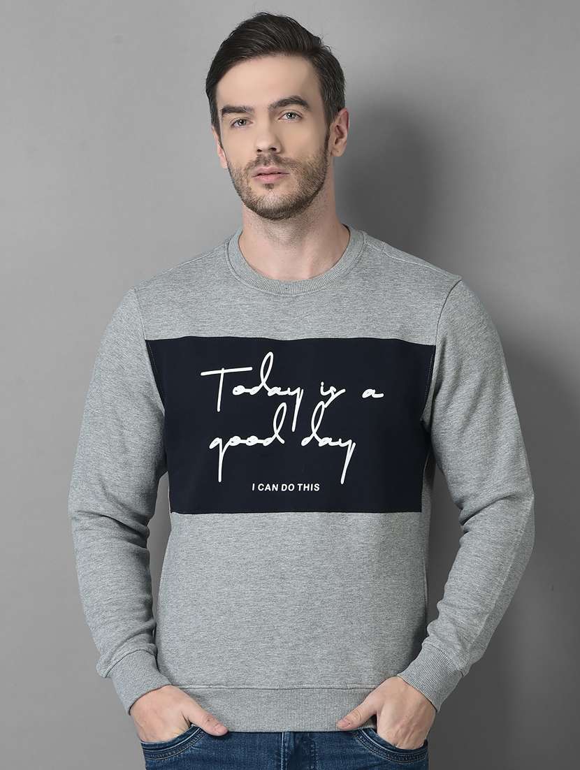 mens chest print sweatshirt