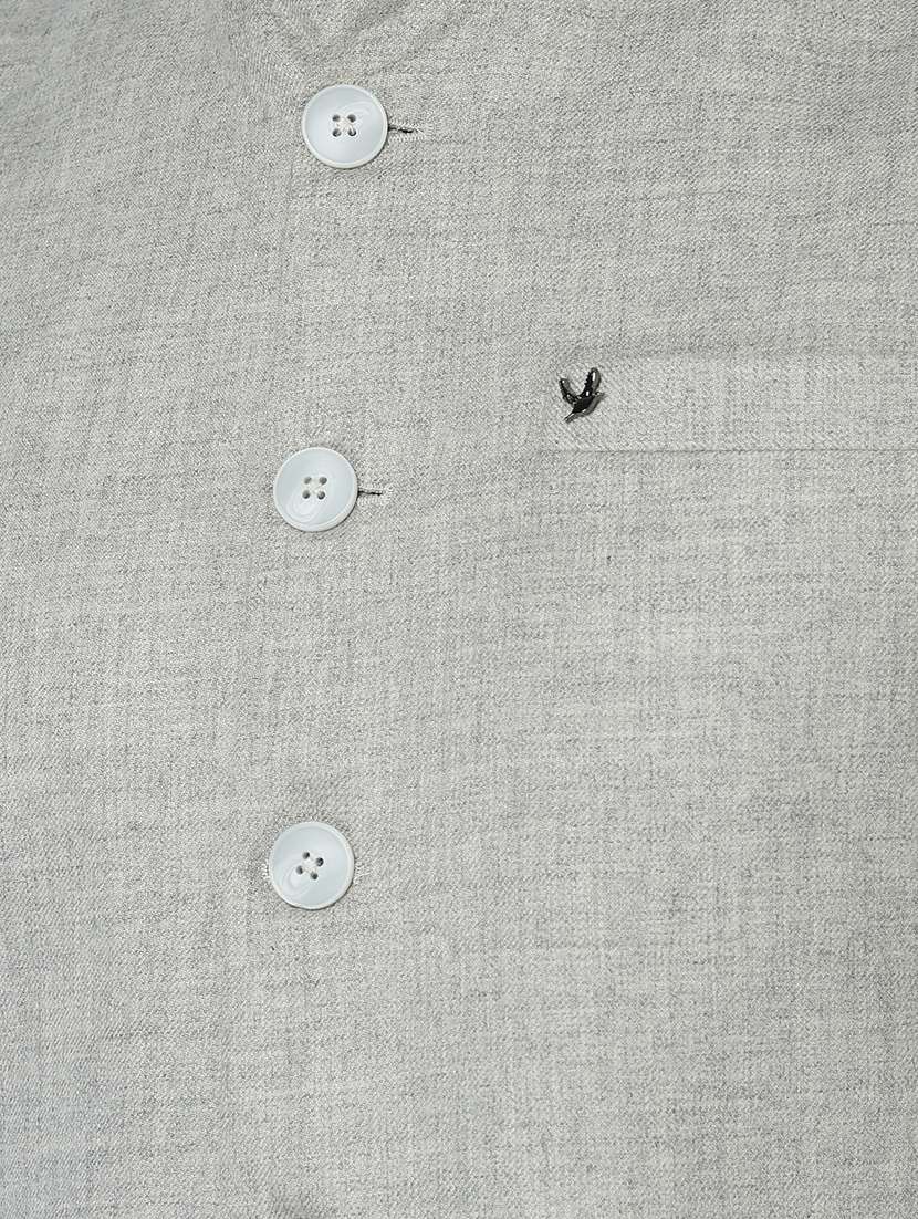 solid woolen classic nehru jacket - 18601508 -  Standard Image - 5