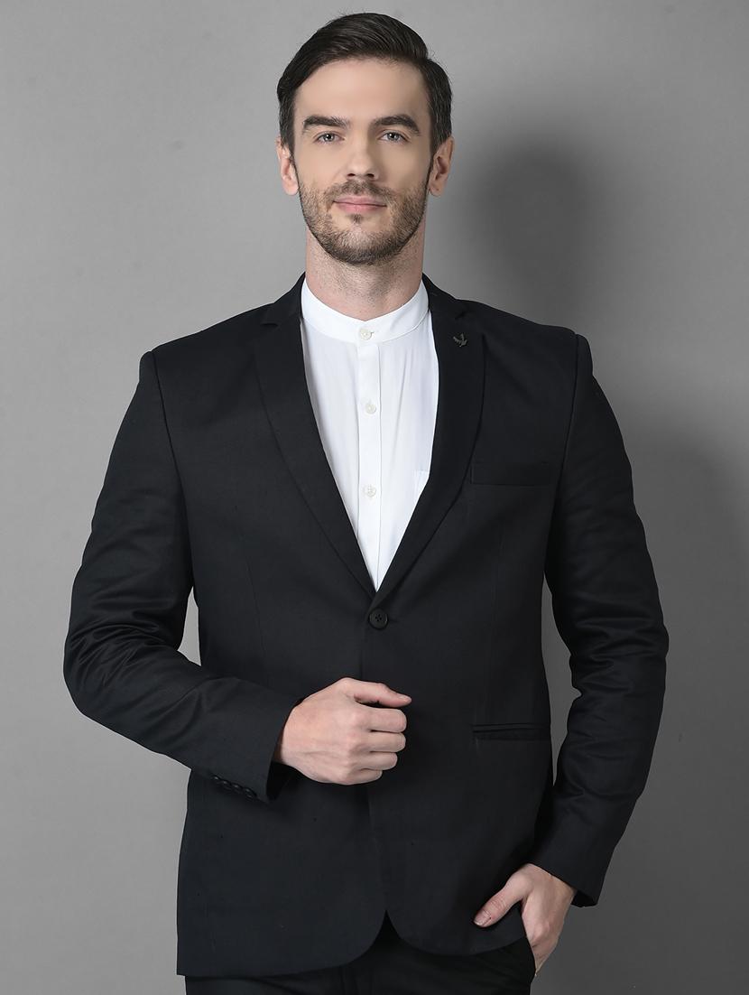 solid single breasted casual blazer