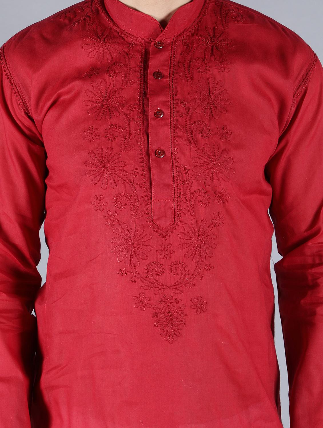 embroidered long kurta - 18602009 - Standard Image - 3