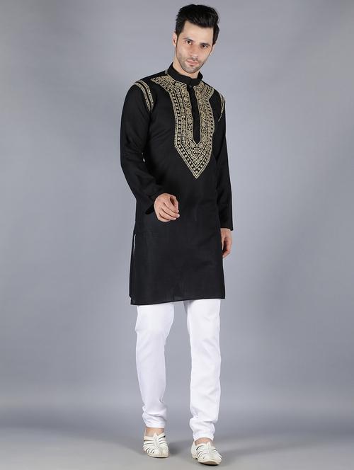 embroidered long kurta - 18602016 - Standard Image - 0