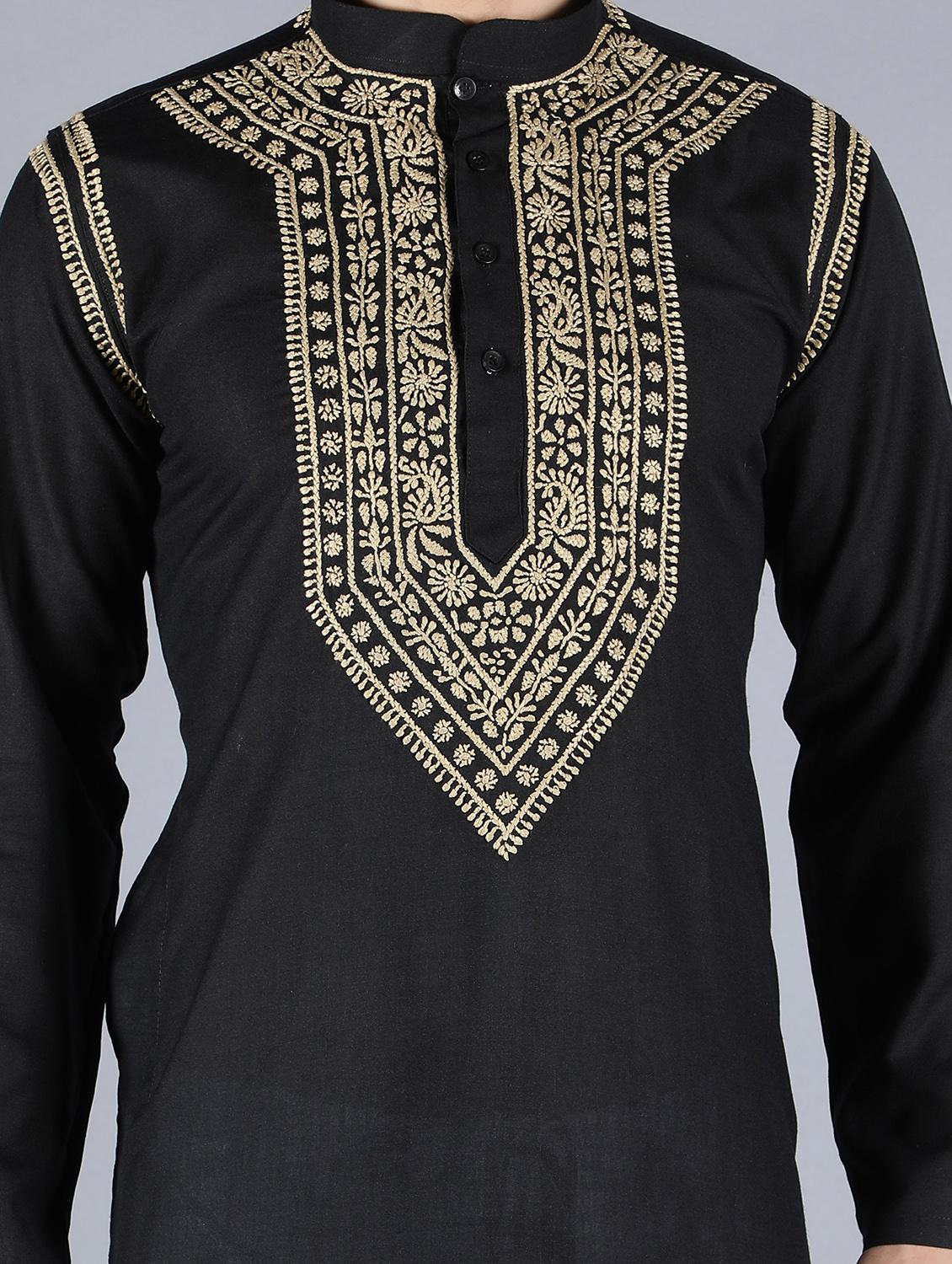 embroidered long kurta - 18602016 - Standard Image - 3