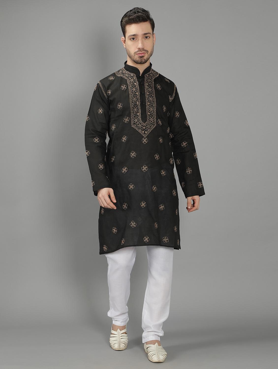 embroidered long kurta - 18602024 -  Zoom Image - 0