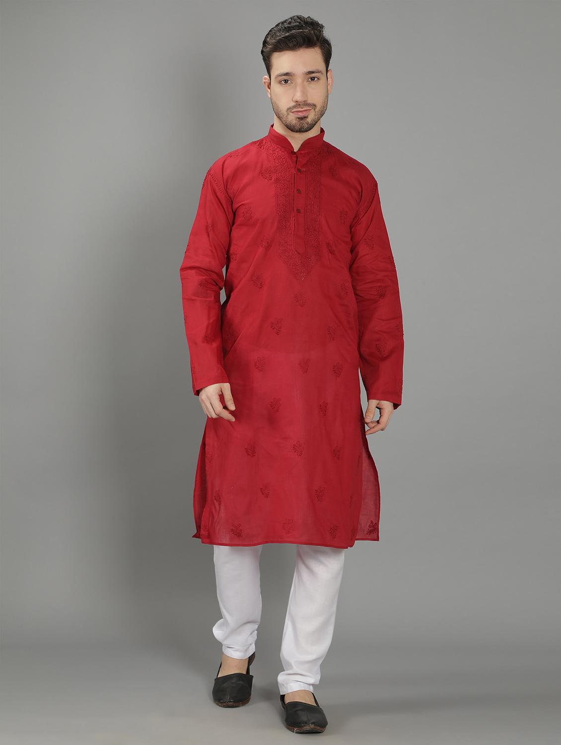embroidered long kurta - 18602025 - Zoom Image - 0