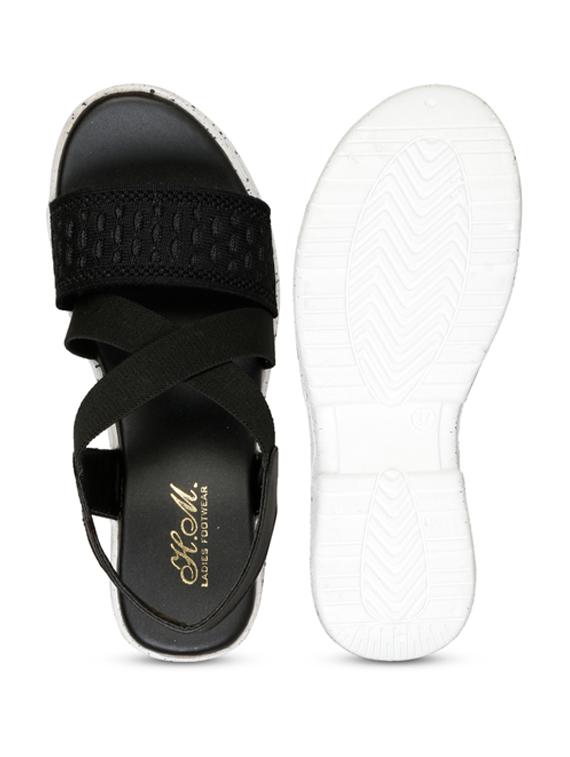 women black one toe wedge - 18606090 - Standard Image - 3