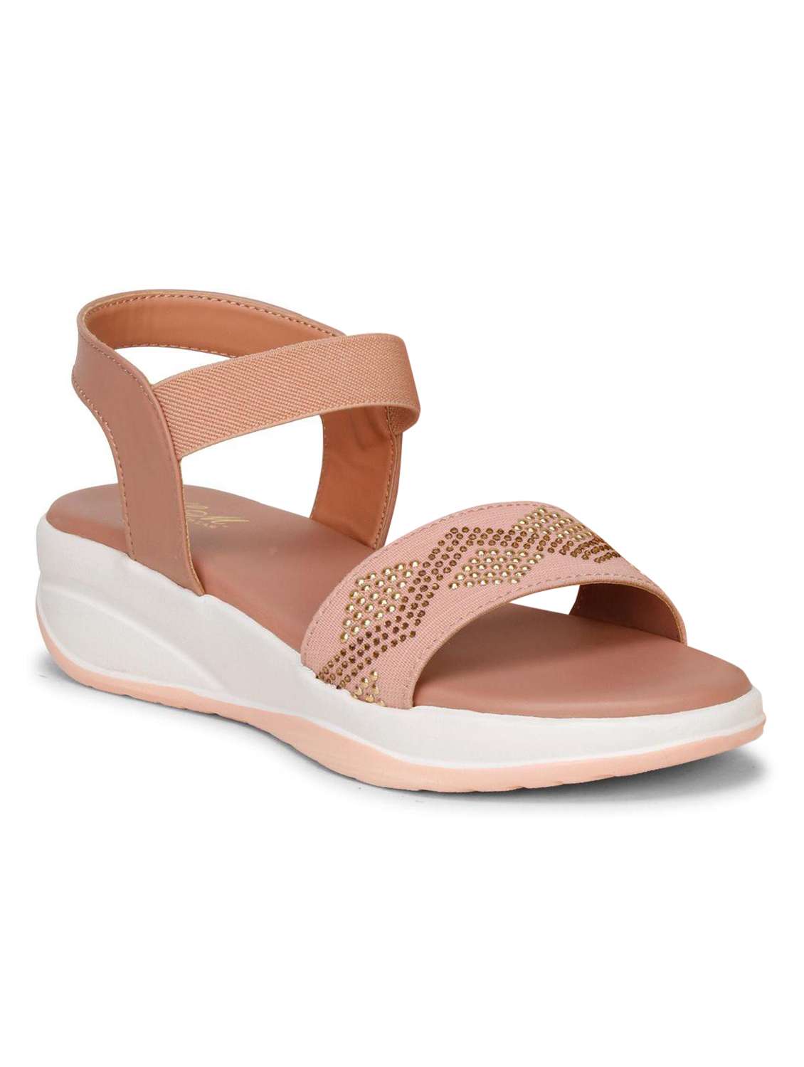 women pink back strap wedge - 18606101 -  Zoom Image - 0