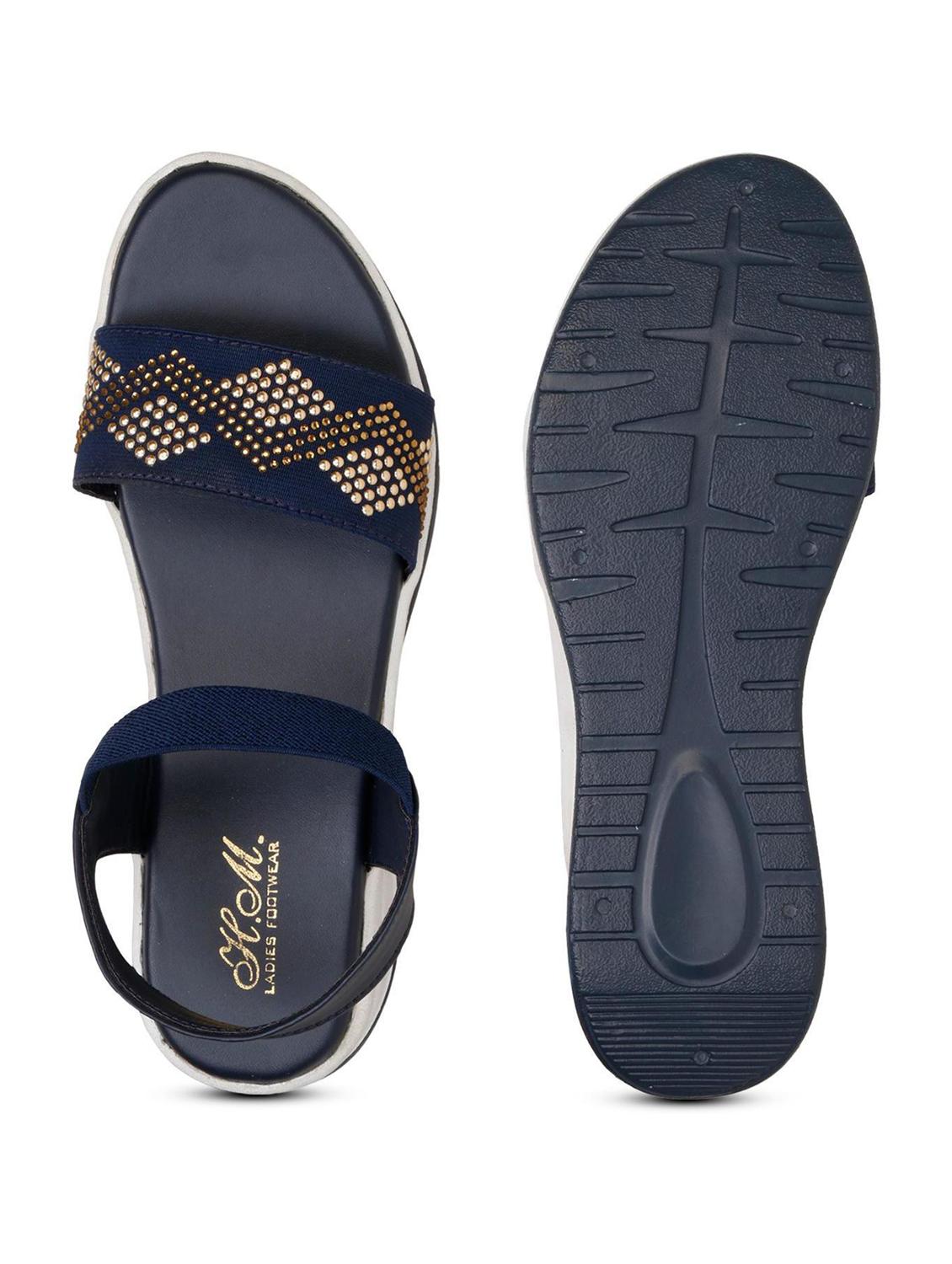 women blue back strap wedge - 18606102 - Standard Image - 3