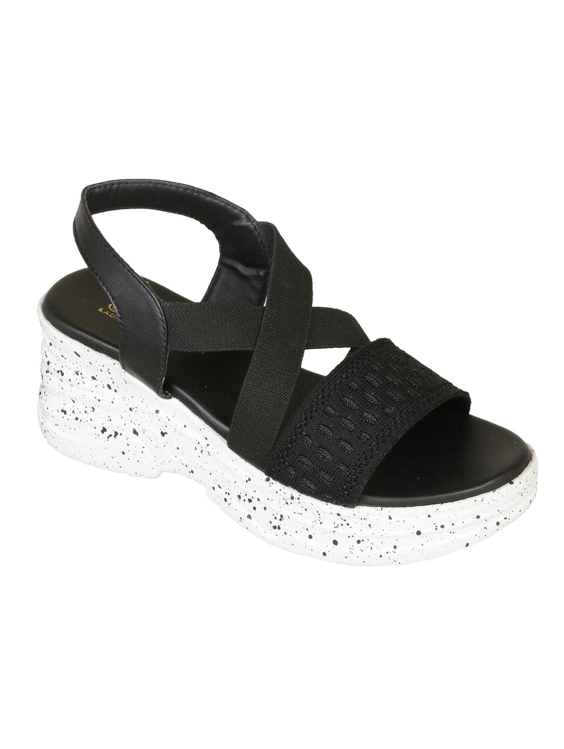women black back strap wedge - 18606126 - Zoom Image - 0