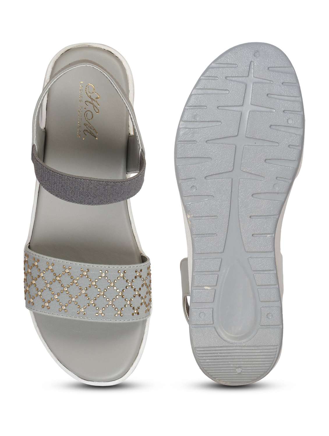 women embellished back strap wedge - 18606193 -  Standard Image - 3