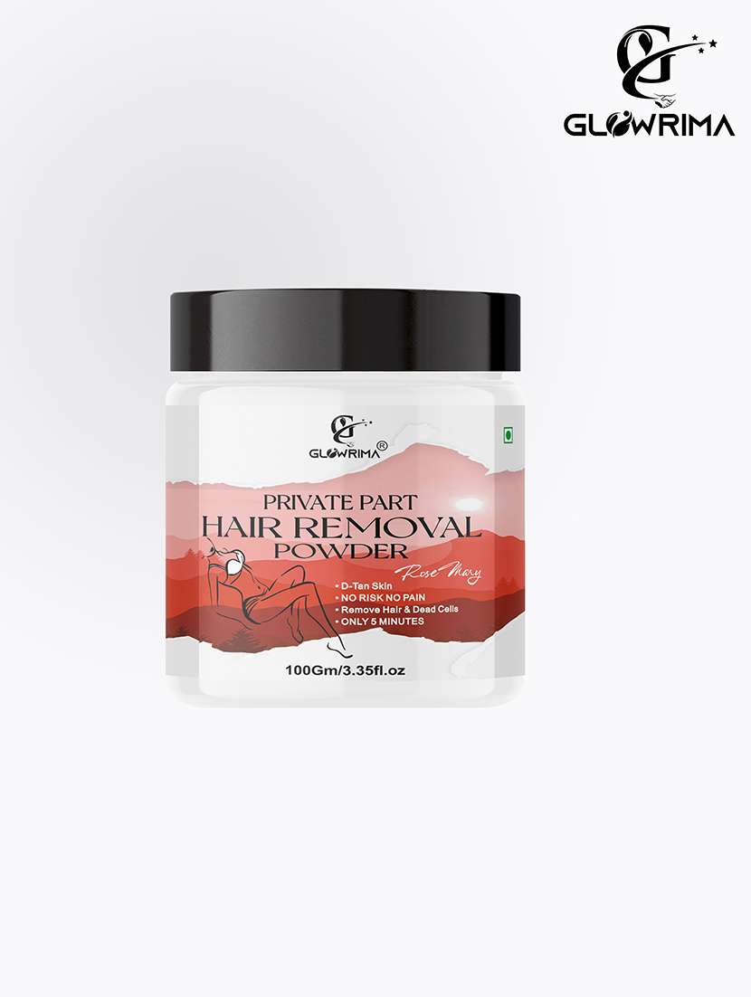 glowrima  private part hair removal powder (rosemary fragrance) specially designed for private areas (men & women) 100 gms