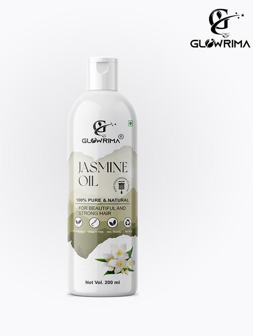 glowrima 100% pure & natural jasmine oil for softer hair & skin nourishment 200ml (pack of 1) - 18608042 -  Standard Image - 0