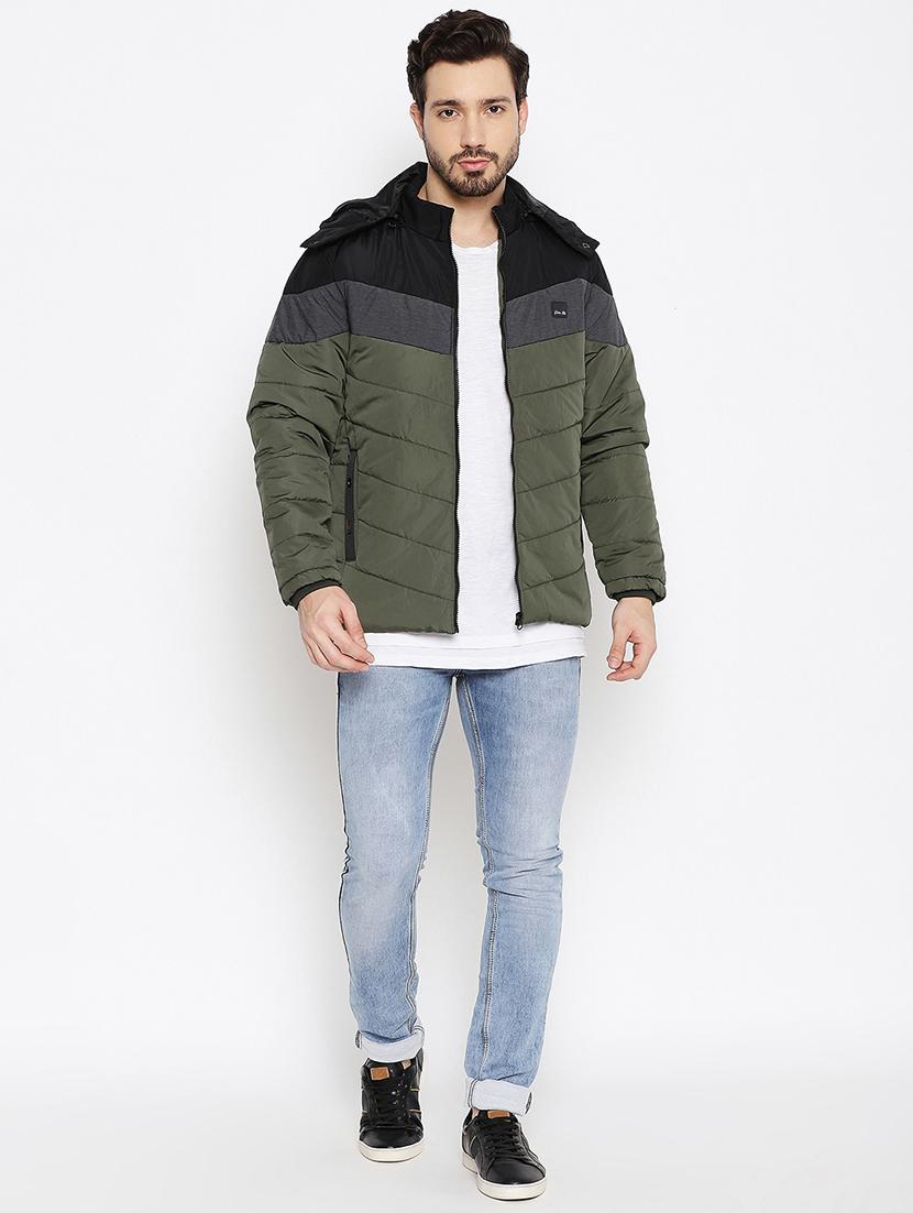 hooded color blocked quilted jacket - 18614468 - Standard Image - 3
