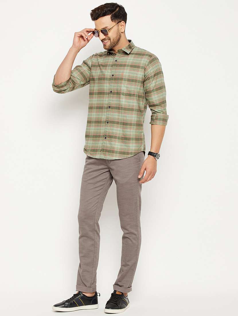 solid flat front casual trouser - 18614476 -  Standard Image - 3