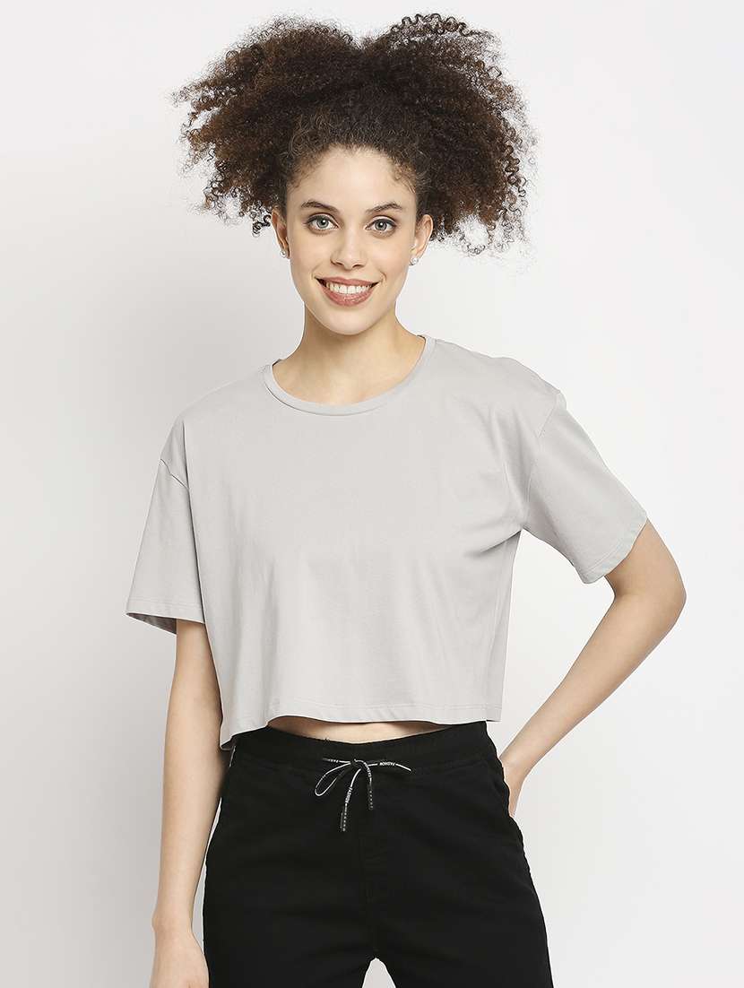 women's plain round neck t-shirt
