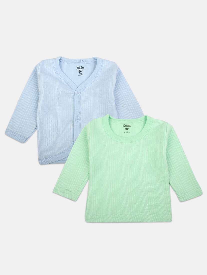boys pack of 2 solid top thermals