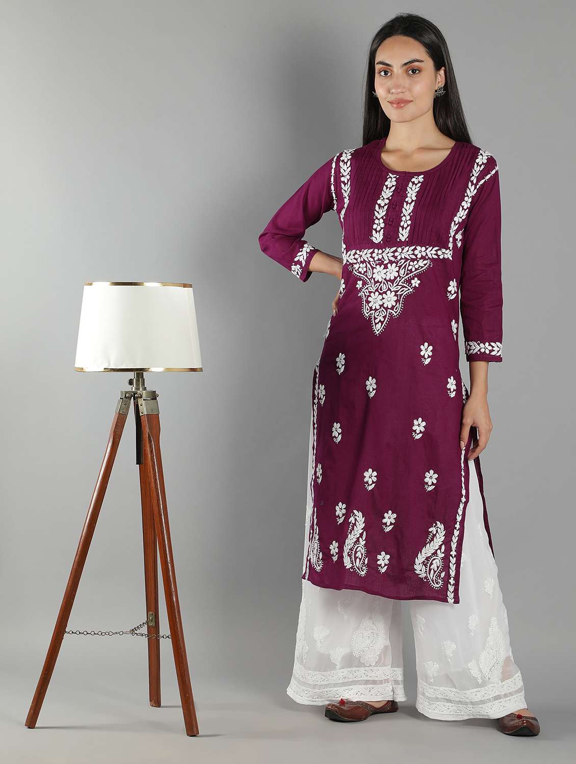 women's straight kurta - 18616424 -  Standard Image - 3