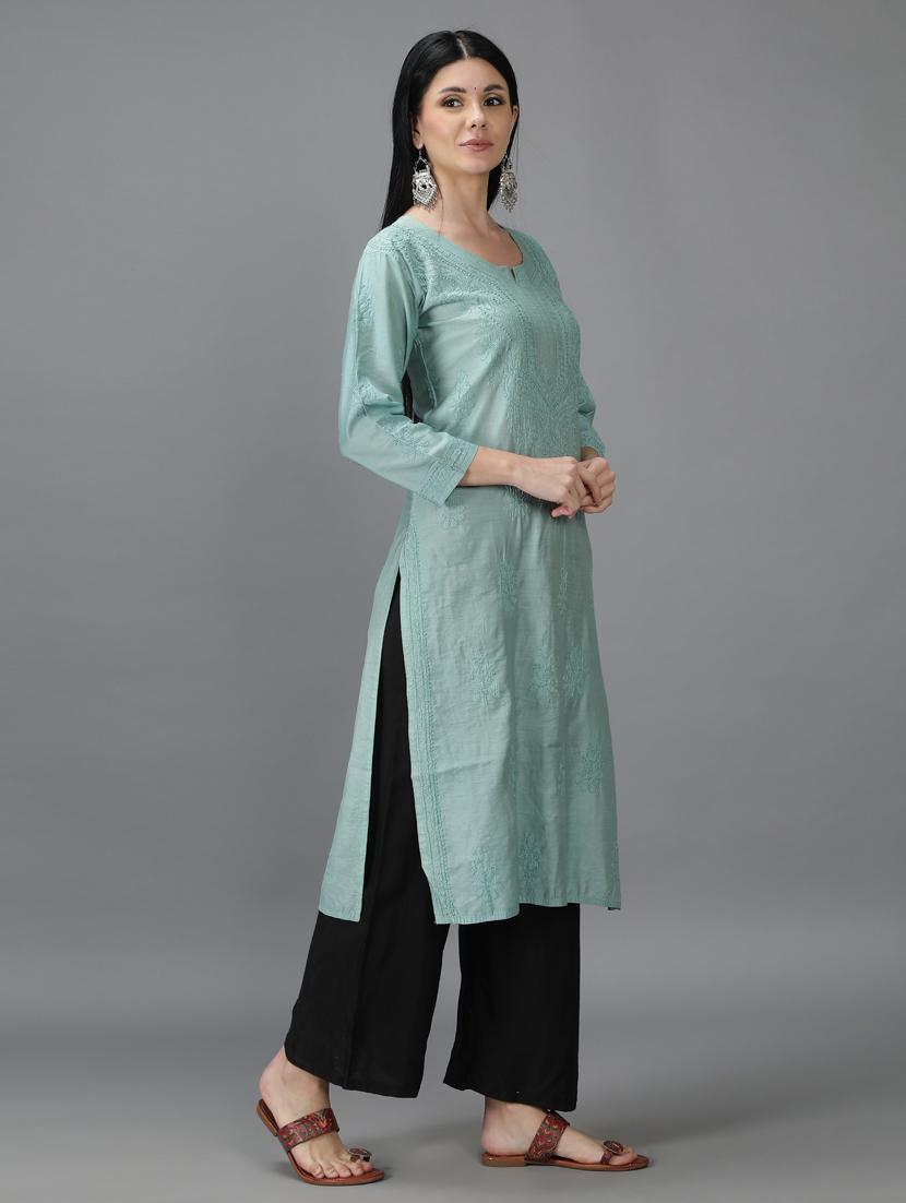 women's straight kurta - 18616440 - Standard Image - 3