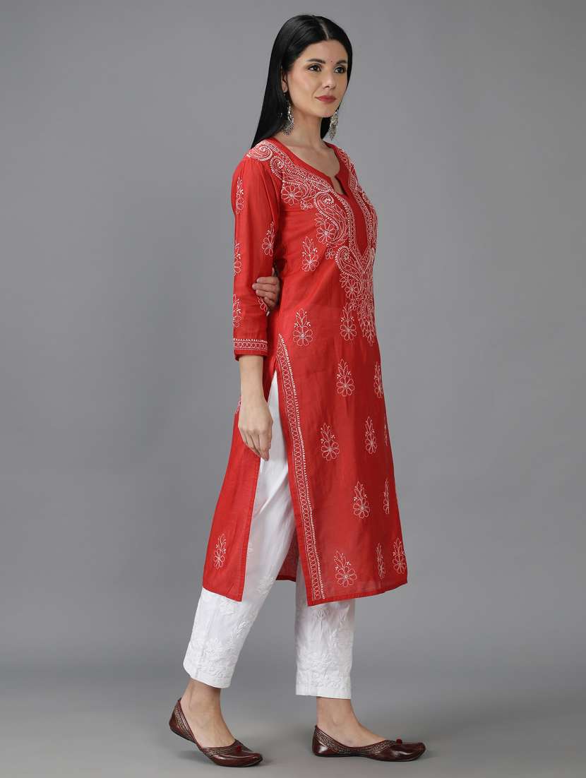 women's straight kurta - 18616443 -  Standard Image - 3