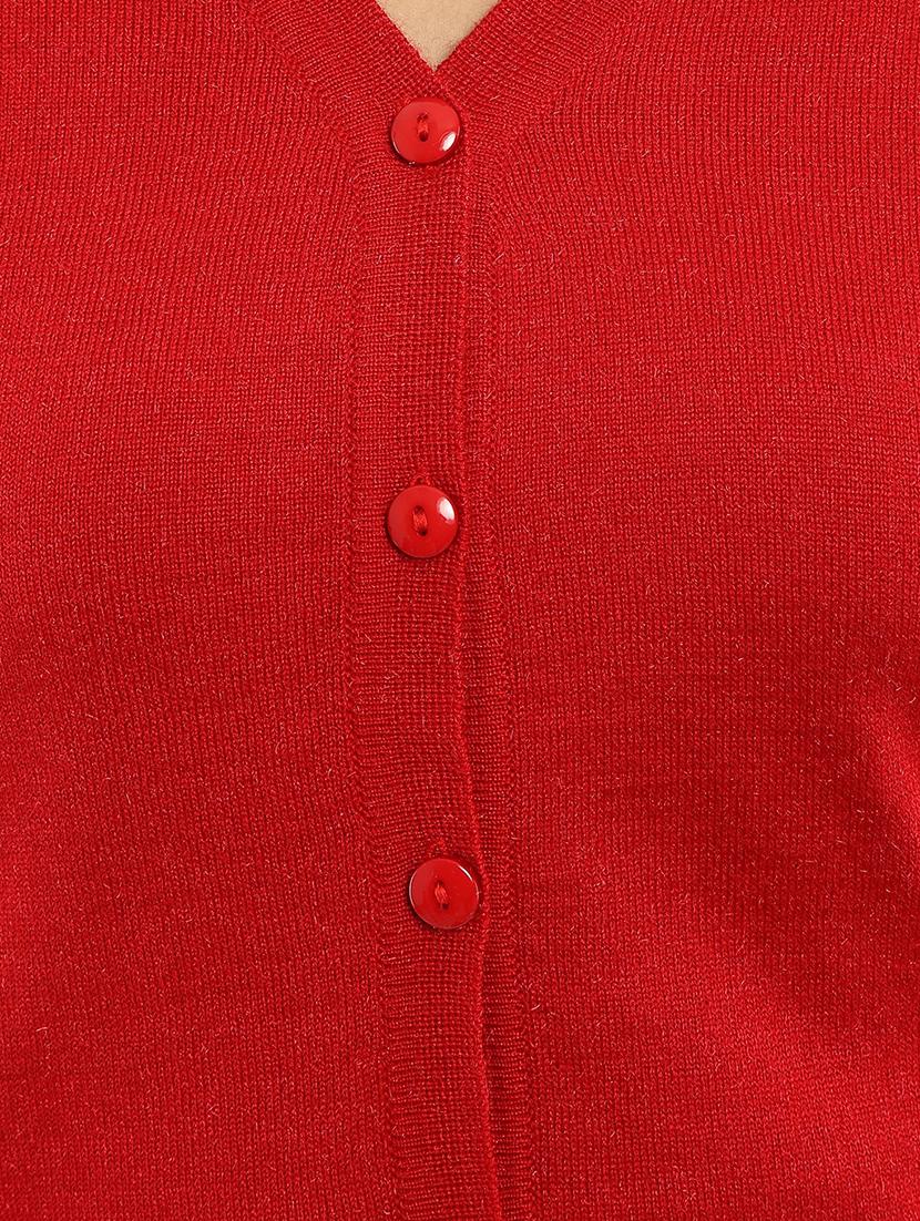 v-neck solid cardigan - 18616748 - Standard Image - 5