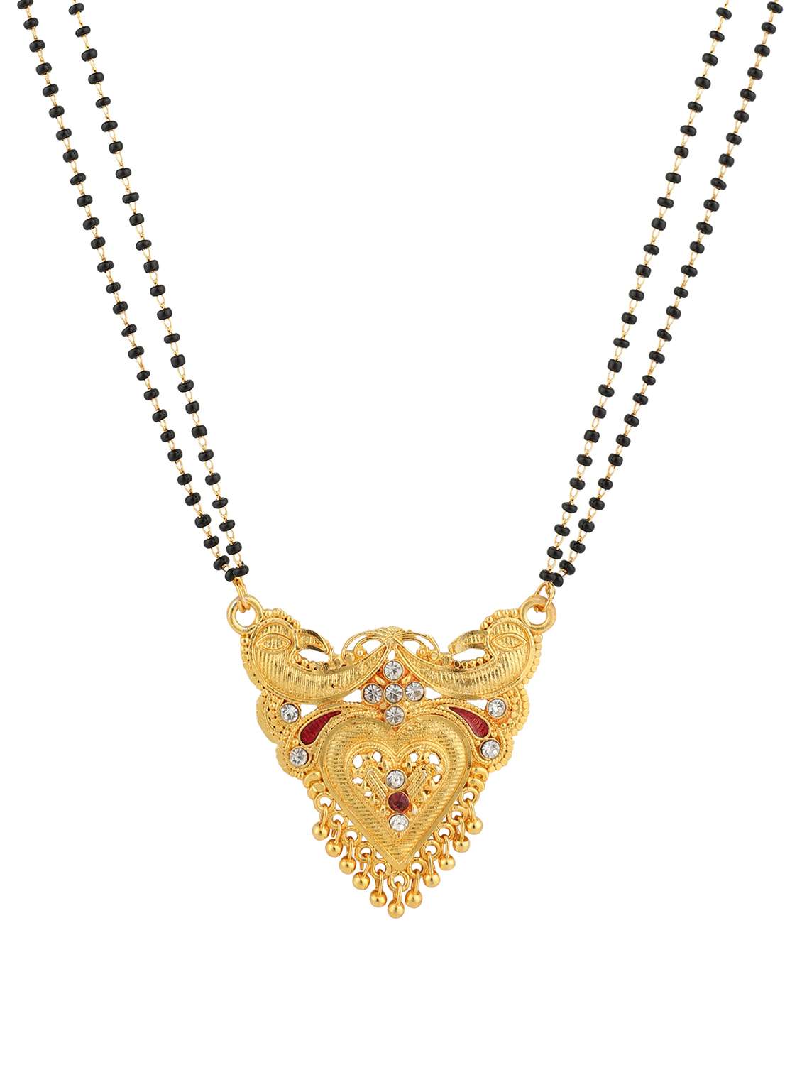 antique gold plated metal mangalsutra - 18616958 -  Standard Image - 3