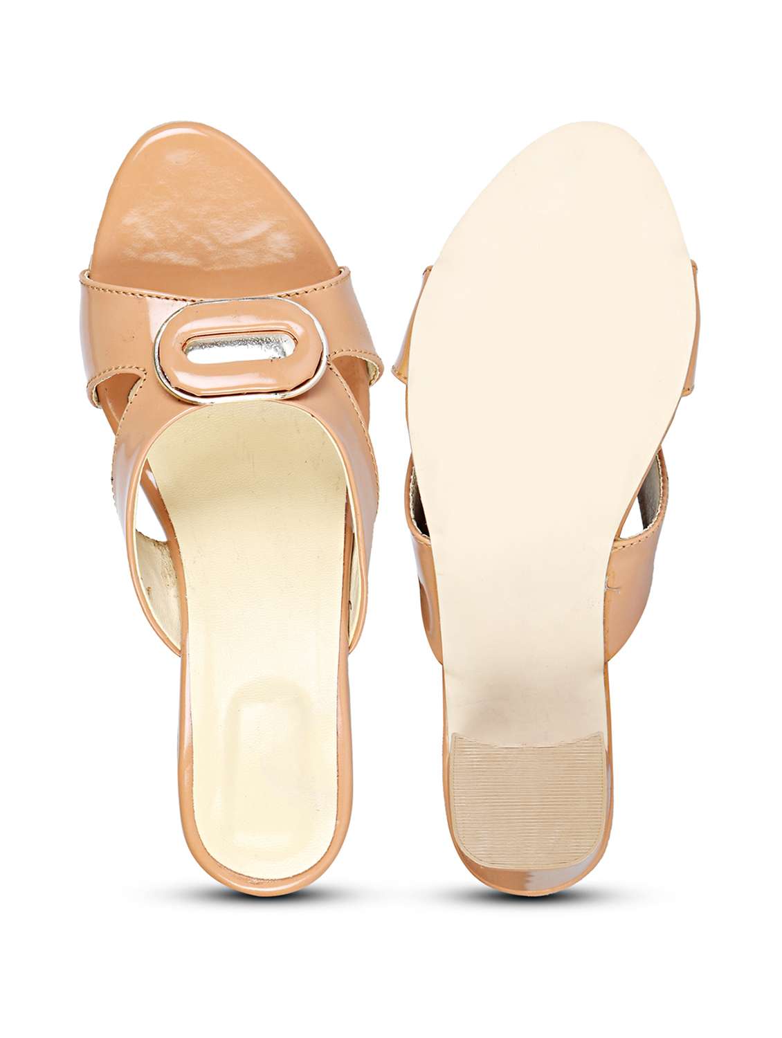 women solid slip on sandal - 18618132 -  Standard Image - 3