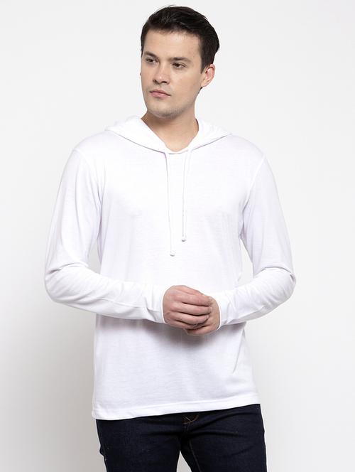 solid hooded t-shirt - 18618145 - Standard Image - 0