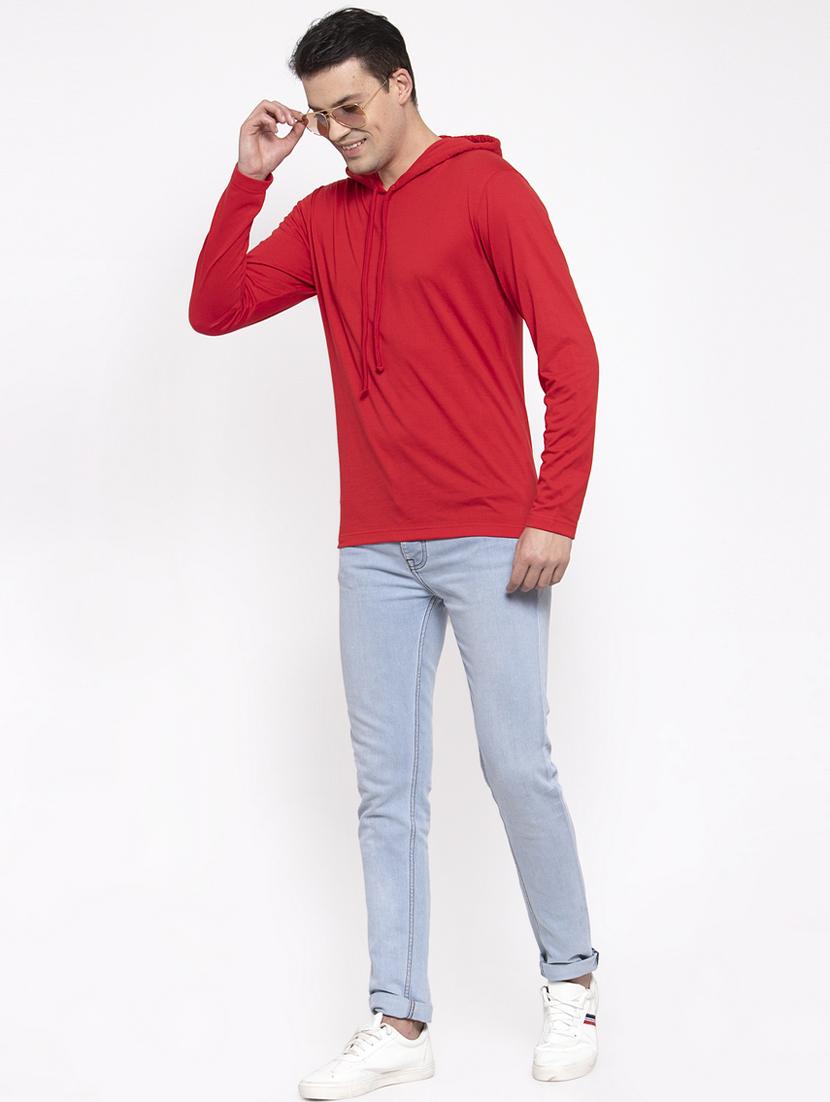 solid hooded t-shirt - 18618146 - Standard Image - 3