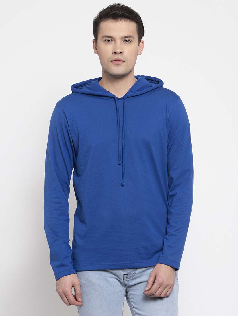 solid hooded t-shirt