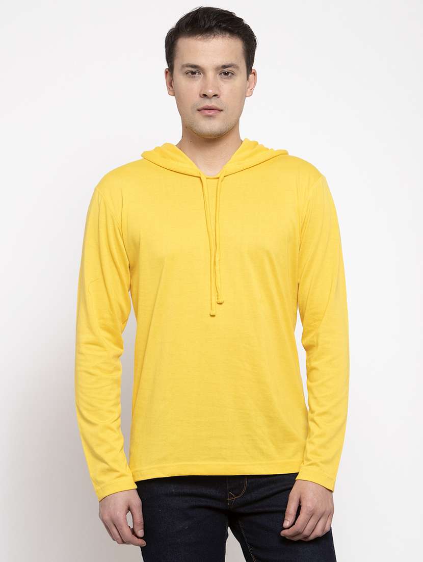 solid hooded t-shirt