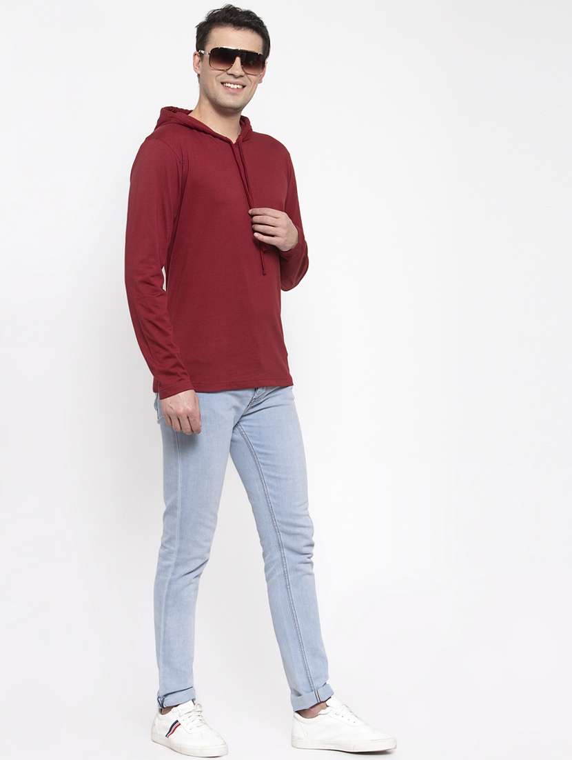 solid hooded t-shirt - 18618150 -  Standard Image - 3