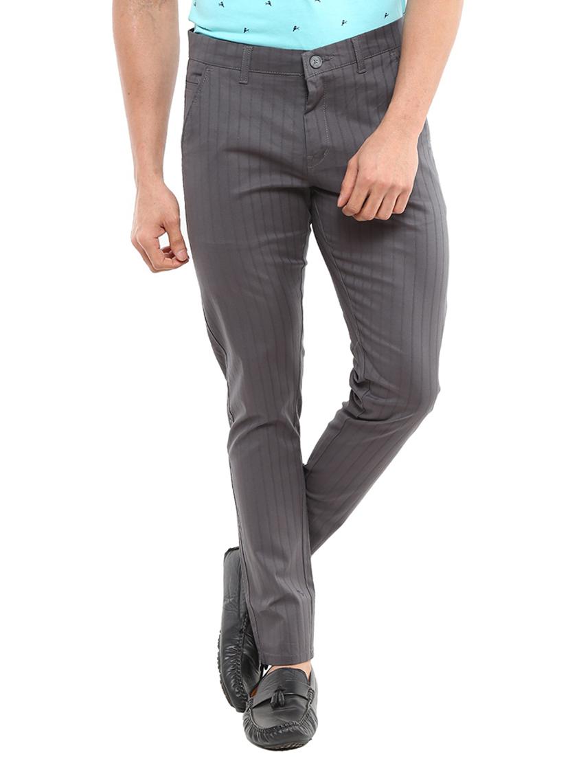 grey striped chinos casual trouser