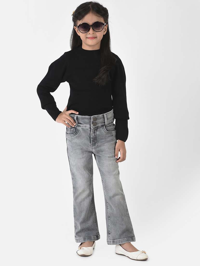 girls plain bootcut jean - 18620937 -  Standard Image - 3