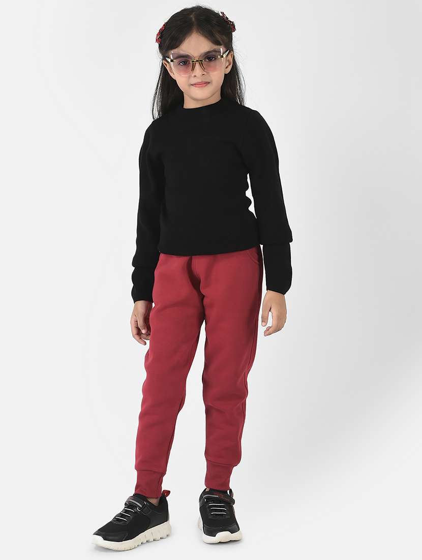 red cotton blend jogger trouser - 18620942 -  Standard Image - 3